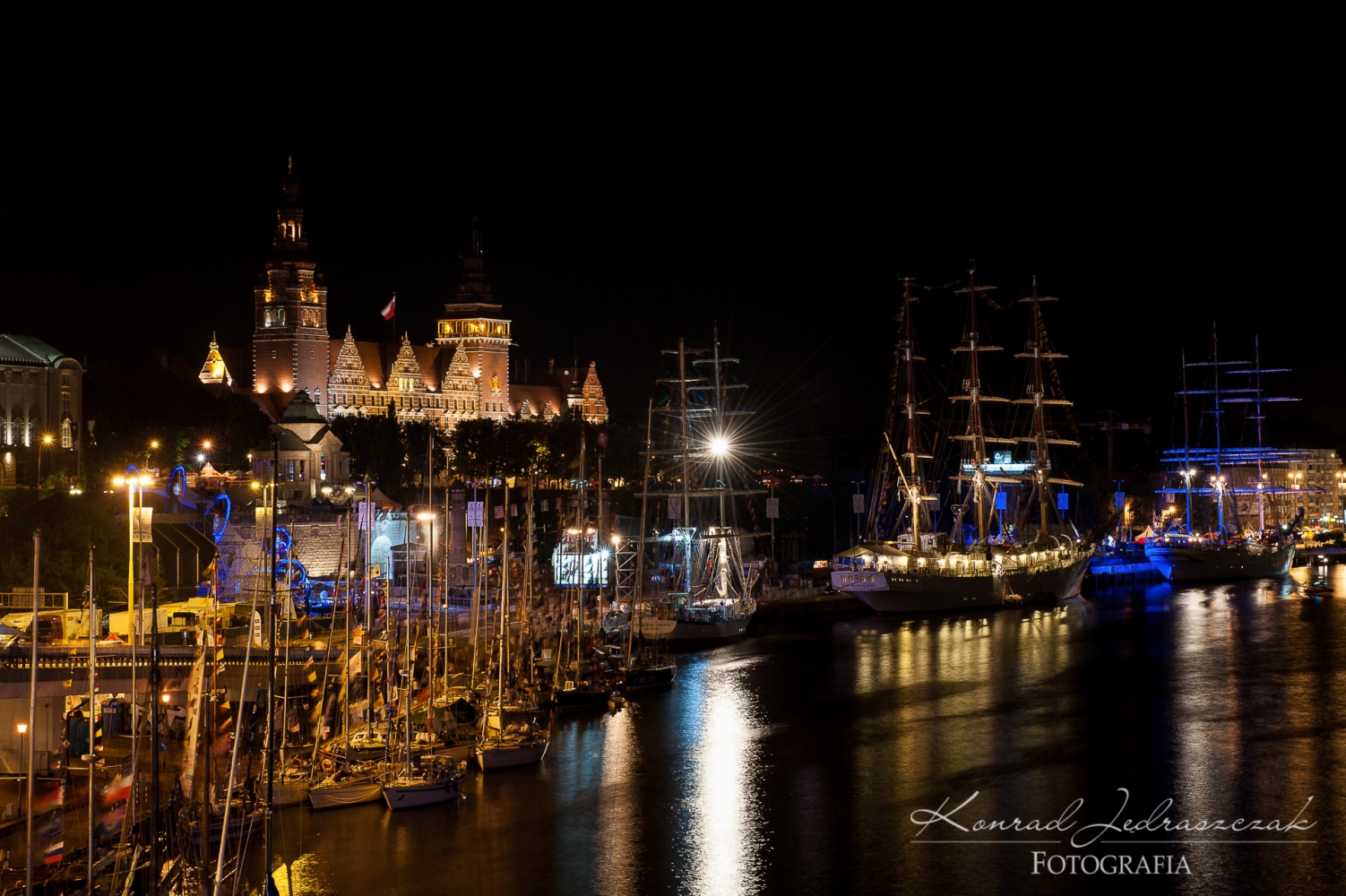 Fotografia Nocna Panorama Szczecina Tall Ship Races fot.1