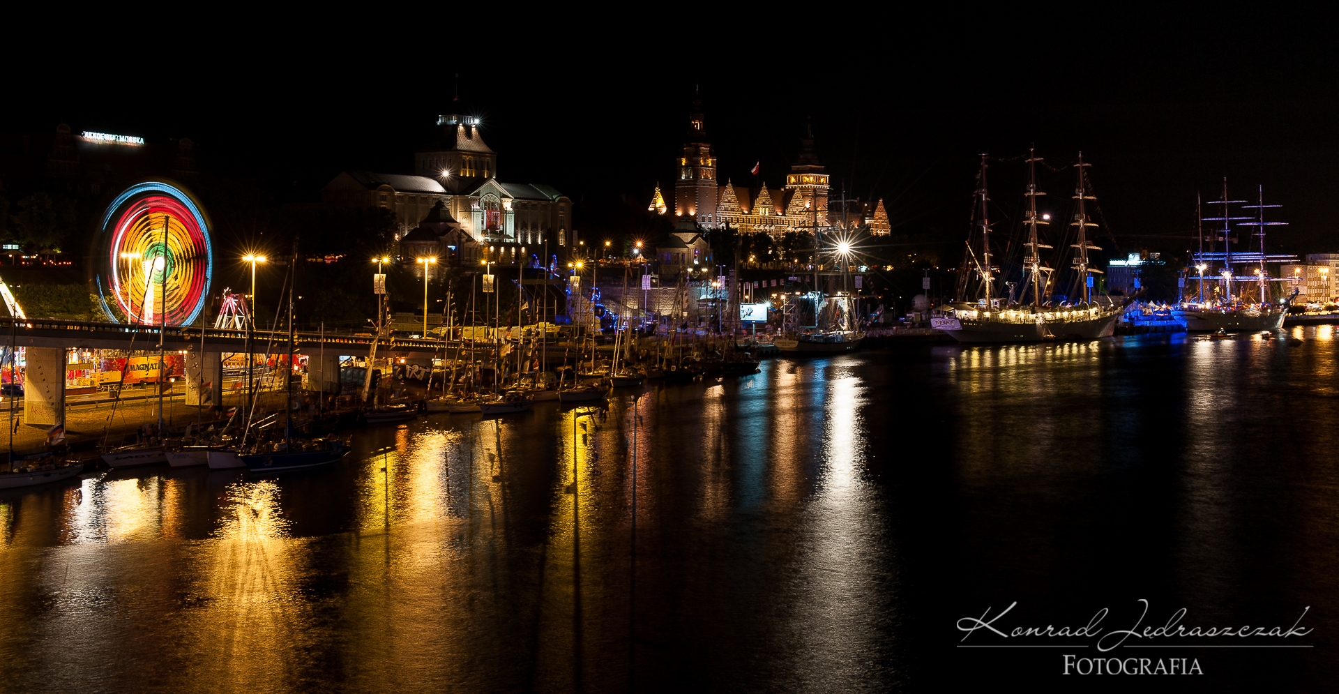 Fotografia Nocna Panorama Szczecina Tall Ship Races fot.2