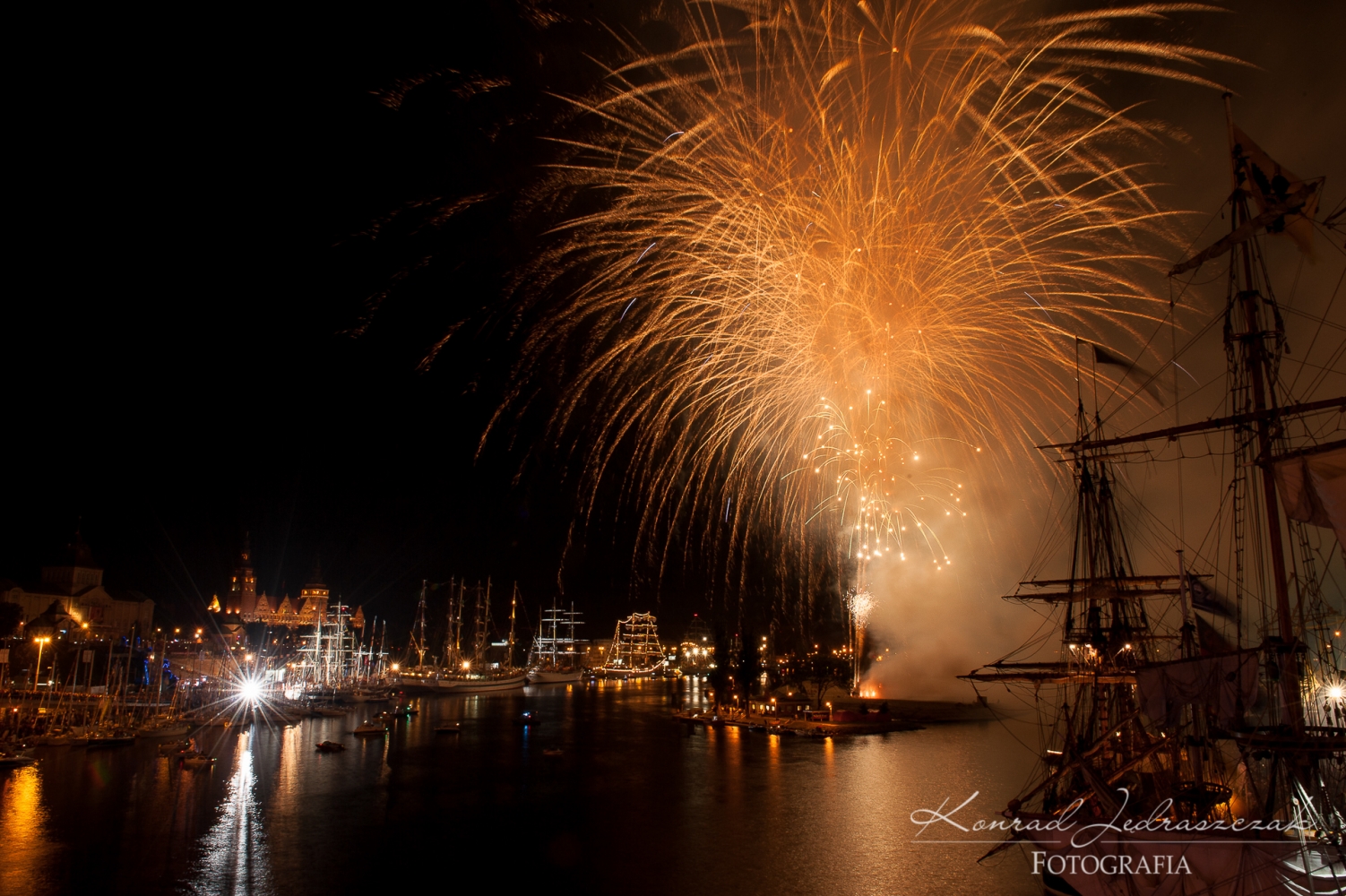 Fotografia Nocna fajerwerki Tall Ship Races